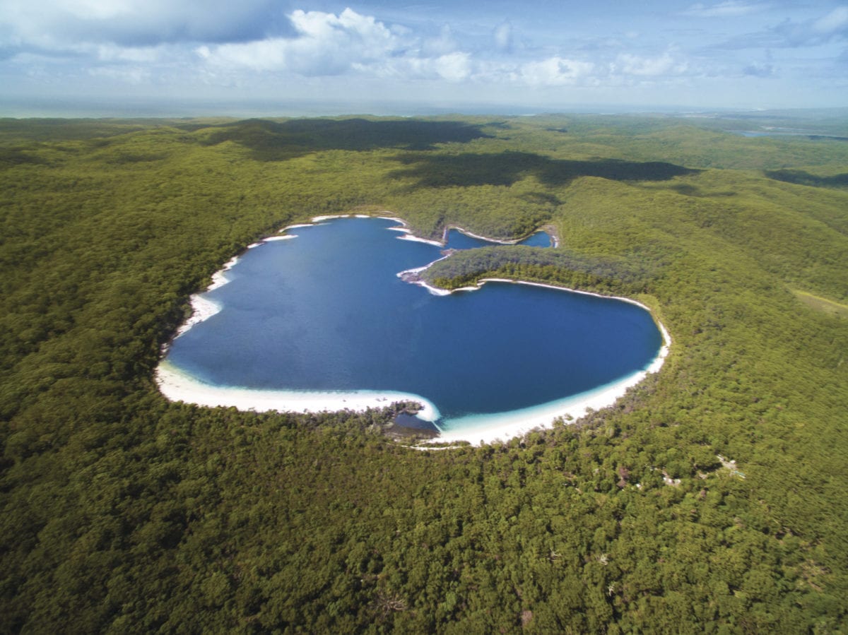 Fraser Island Lake McKenzie Boorangoora Aerial